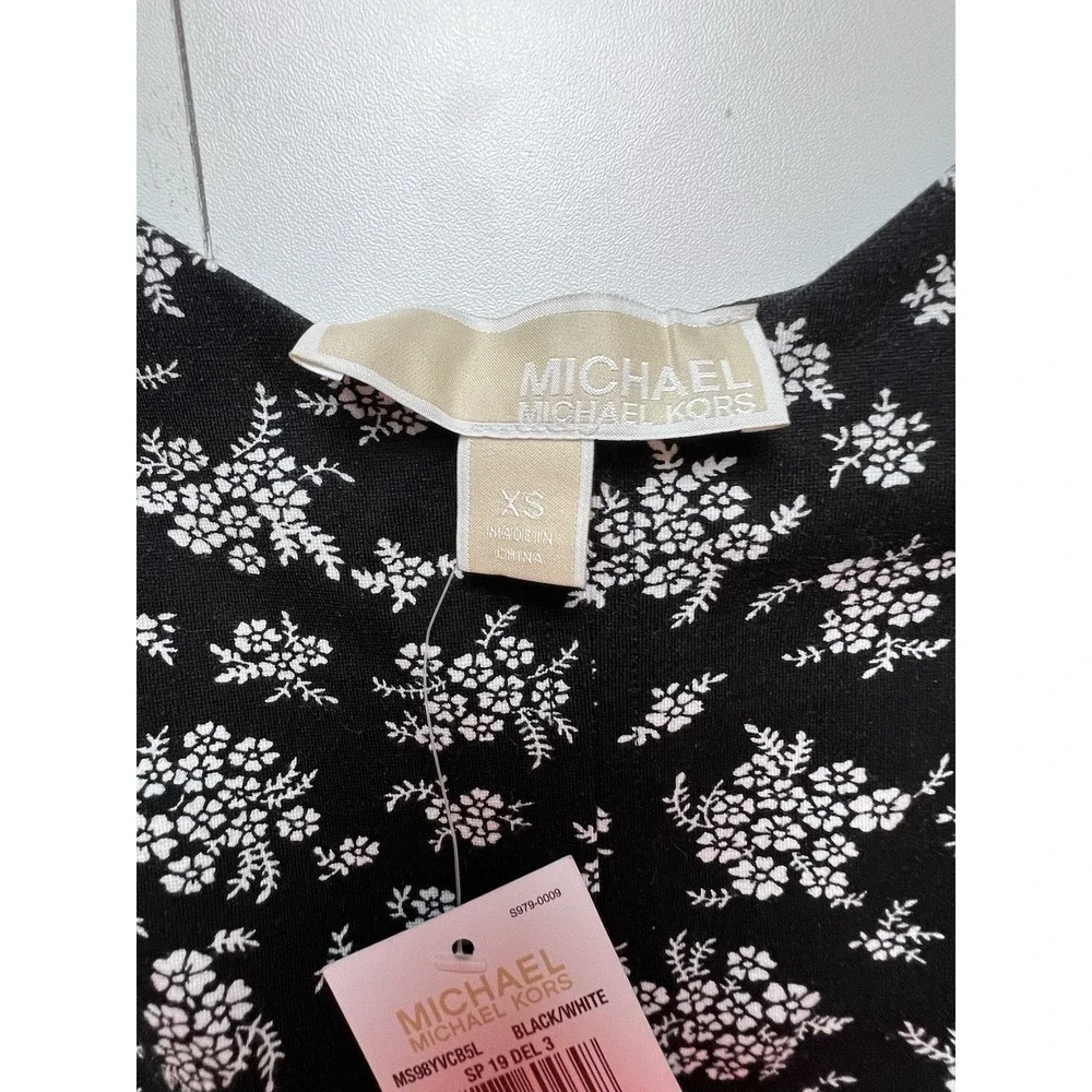 MICHAEL KORS WOMENS FLORAL SCOOP NECK SLEEVELESS  SUNDRESS SIZE XS NWT $150